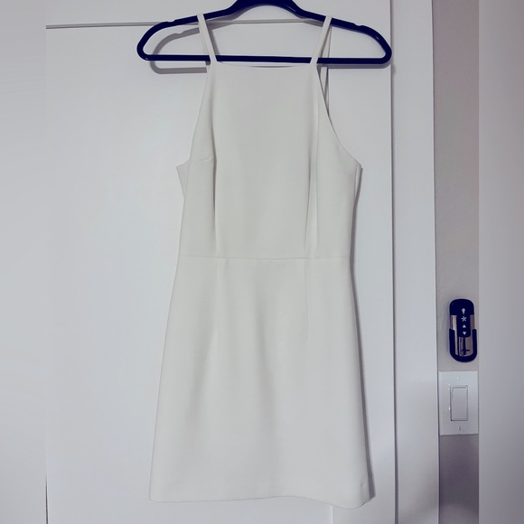 French Connection Whisper Light Square Neck Mini Dress / White Sz 2 / bride - Picture 4 of 7